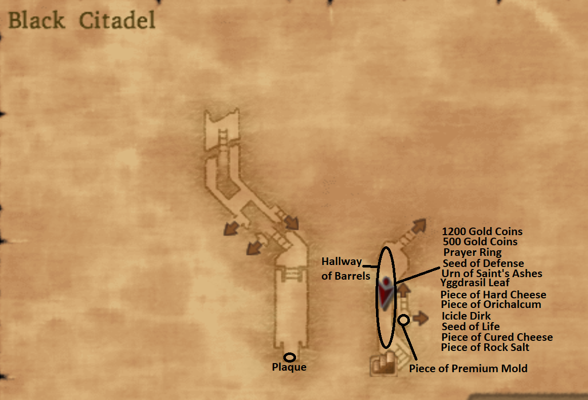 Map of Black Citadel Area 3